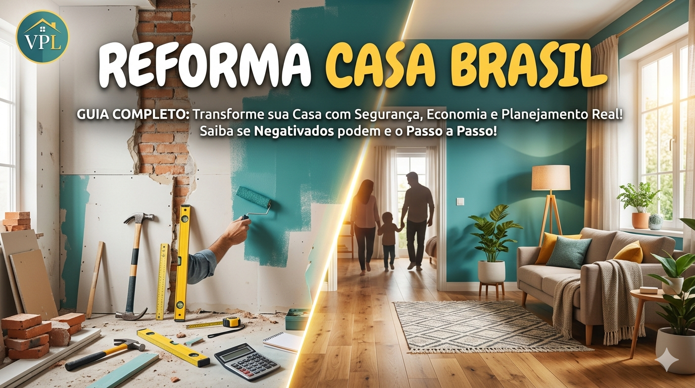 Reforma Casa Brasil: O Guia Real para Reformar sem Casar com a Dívida (E as Chances para Negativados!)