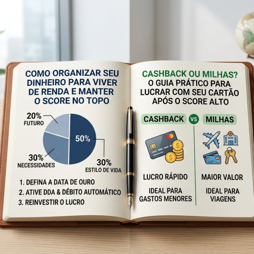 Cashback ou Milhas? O Guia Prático para Lucrar com seu Cartão de Crédito após o Score Alto: